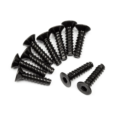 Tp. Flat Head Screw M3X12mm (Hex Socket/10Pcs)