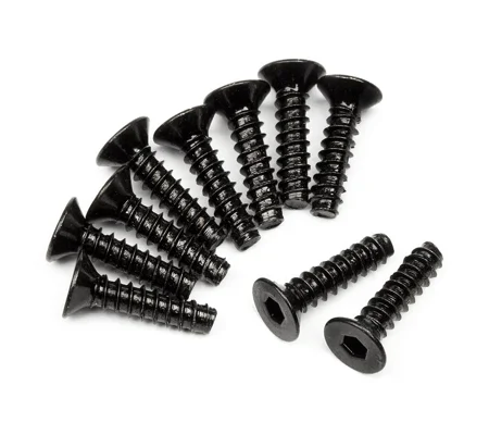 Tp. Flat Head Screw M3X12mm (Hex Socket/10Pcs)