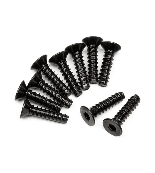 Tp. Flat Head Screw M3X12mm (Hex Socket/10Pcs)