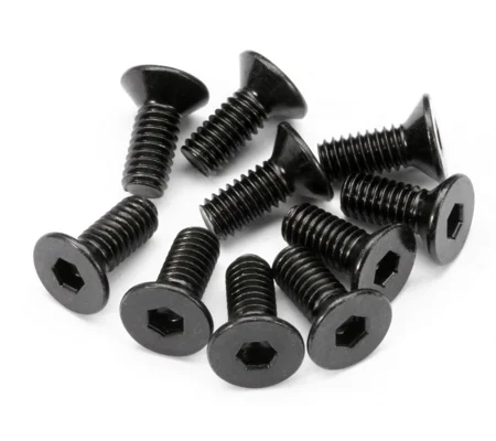 Flat Head Screw M4X10mm (6Pcs) Hex Socket