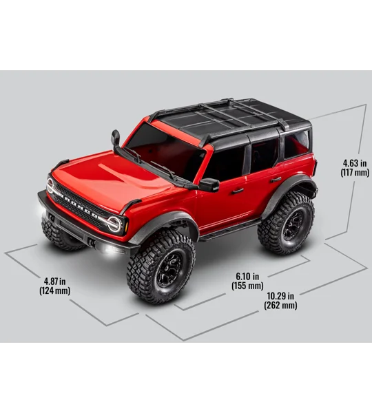 TRX-4M 1/18 Scale and Trail Crawler Ford Bronco 4WD - RED