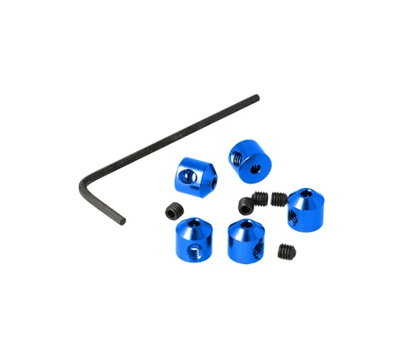 Aluminium Stopper 2mm Blue (5 pcs)