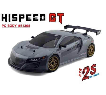 HSP GT PRO 1/10 2.4 GHz Brushless On-road, Grey