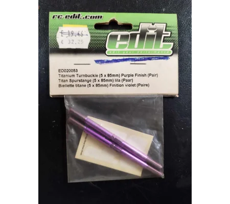 Titanium Turnbuckle (5x85mm) Purple Colour (Pair)