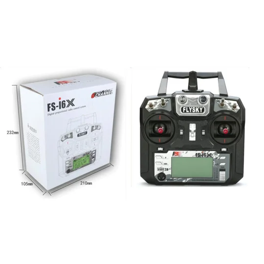 FlySky FS-i6X 2.4GHz 10CH AFHDS 2A RC Telemetry Mode 2 + Receiver FS-iA10B