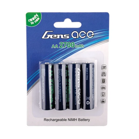 Gens ace Batteries R6-AA Cells Ni-Mh 2700Mah (4)