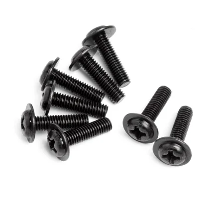 Domed Head Disc Screw M3x10 (8Pcs)