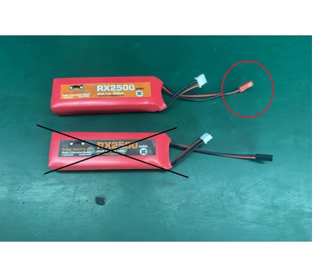 Rx LiPo 2S 7.4V-2500 (JST) - Stick