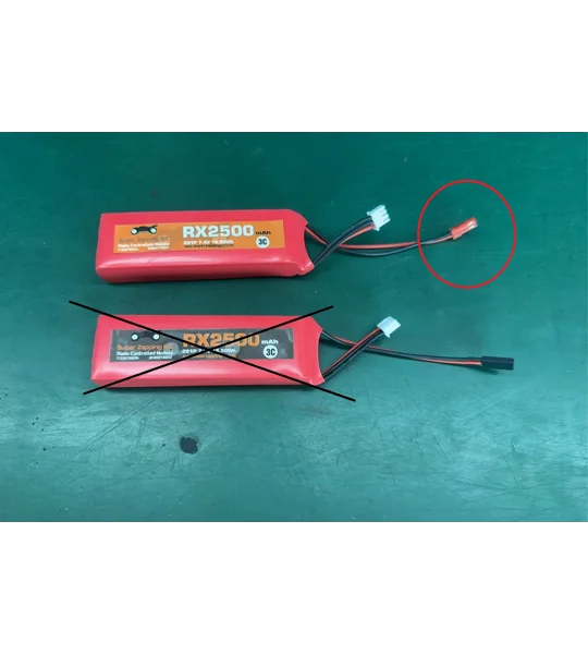 Rx LiPo 2S 7.4V-2500 (JST) - Stick