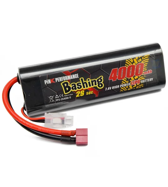 Pink Bashing - 2S 7.4V 4000 50C (Deans) Round
