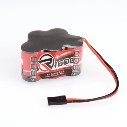 RUDDOG - 1600mAh 6.0V NiMH 2/3A Hump Receiver Pack