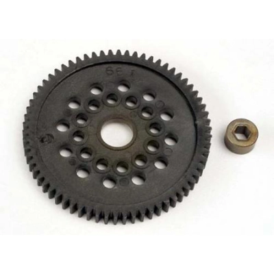 Spur gear (66-Tooth) (32-pitch) w/bushing