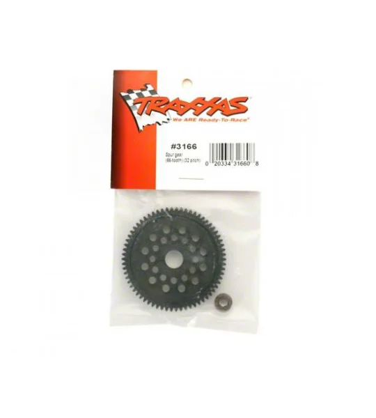 Spur gear (66-Tooth) (32-pitch) w/bushing