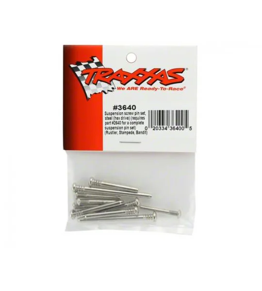 Traxxas Suspension screw pin set steel (hex drive)