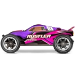 Traxxas Rustler HD 1:10 Electric XL-5 2WD RTR Stadium Truck with Battery and USB Charger - Pink