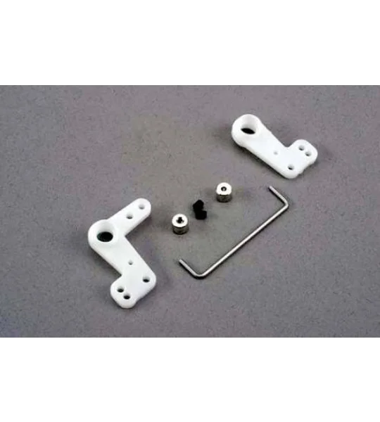 Bellcranks (L R)/ 1.5mm wire draglink/ 1.5mm set screw collars (2)