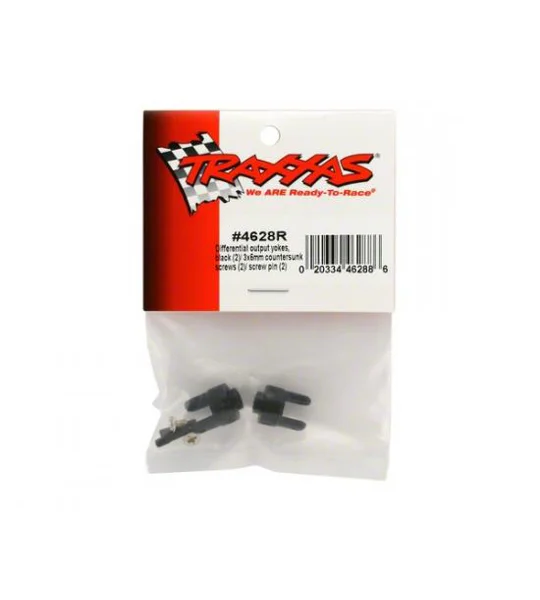 Differential output yokes, black (2)/ 3x5mm countersunk screw