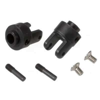 Differential output yokes, black (2)/ 3x5mm countersunk screw