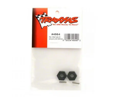 Wheel hubs hex (2)/ axle pins (2.5x12mm) (2)