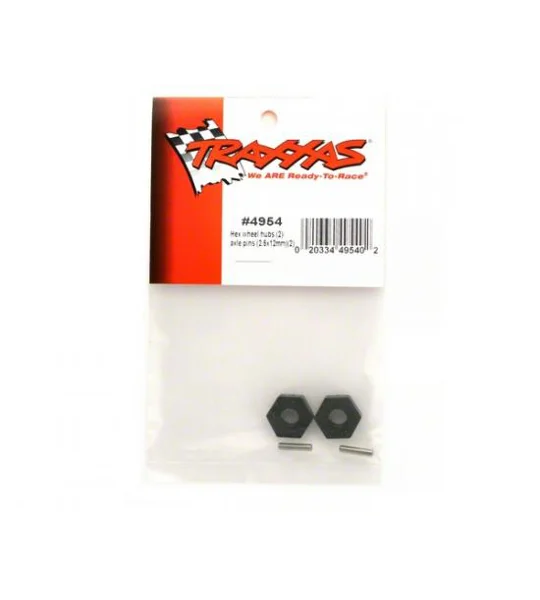 Wheel hubs hex (2)/ axle pins (2.5x12mm) (2)