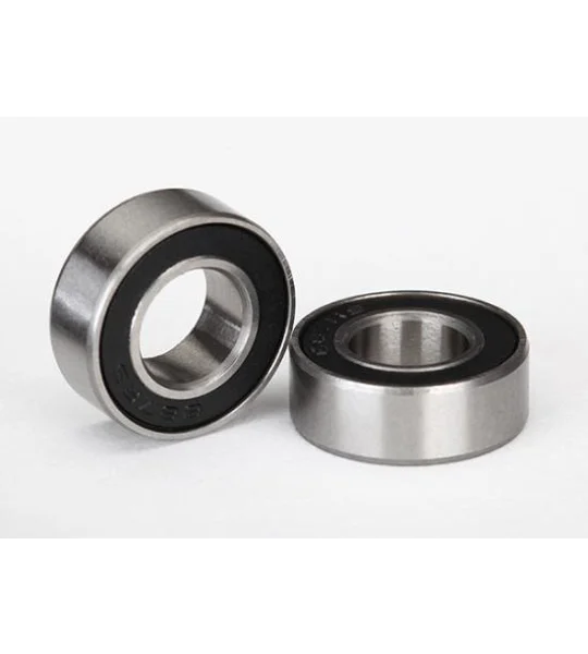 Ball bearings black rubber sealed (7x14x5mm) (2)