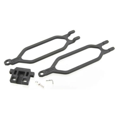 TRX6727 - Hold down battery (2)/ hold down retainer/ battery post/ angled body clip TRX6727 - Hold down battery (2)/ hold down retainer/ battery post/ angled body clip