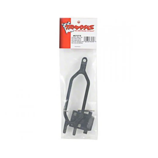Hold down battery/retainer/battery post/angled body clip (allows installation of taller batteries)
