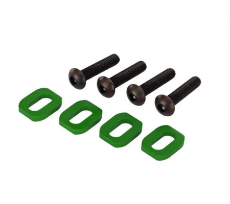 X-MAXX Washers motor mount aluminum (green-anodized) (4)/ 4x18mm BCS (4)