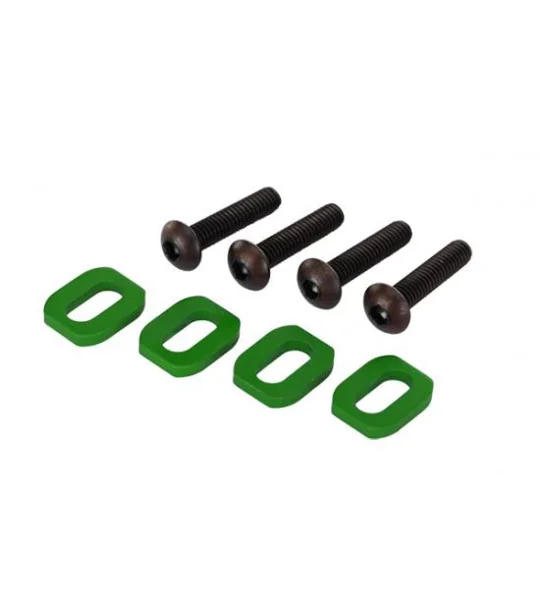 X-MAXX Washers motor mount aluminum (green-anodized) (4)/ 4x18mm BCS (4)
