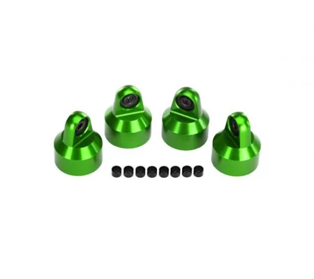 X-MAXX Shock caps aluminum (green-anodized) GTX shocks (4)/ spacers (8)
