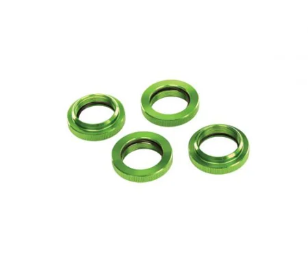 X-MAXX Spring retainer (adjuster) green-anodized aluminum GTX shocks (4) (assembled with o-ring)