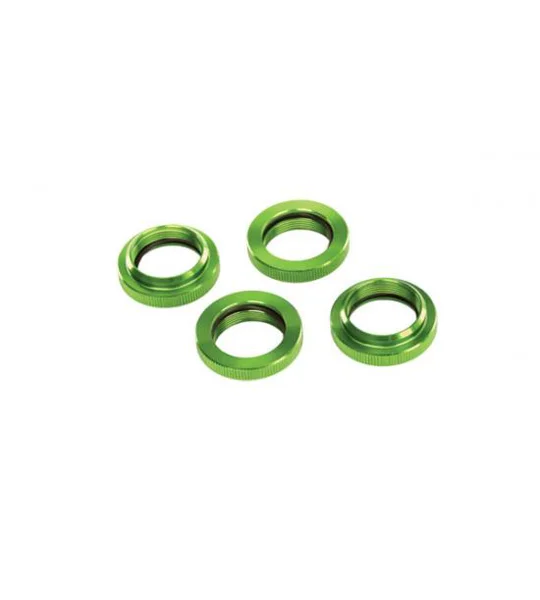 X-MAXX Spring retainer (adjuster) green-anodized aluminum GTX shocks (4) (assembled with o-ring)