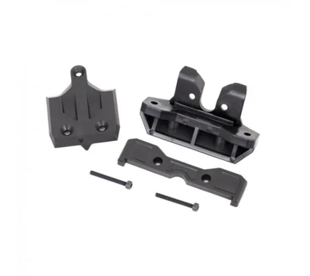 Traxxas Bumper, rear / skidplate, rear / tie bar mount, rear / 3x25 CS (2)