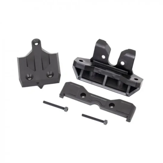 Traxxas Bumper, rear / skidplate, rear / tie bar mount, rear / 3x25 CS (2)