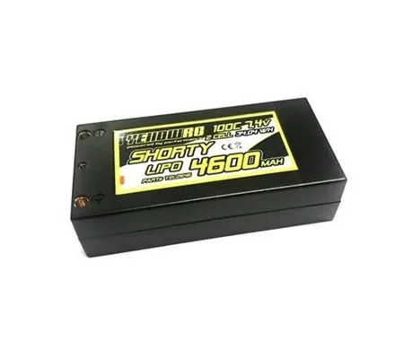 Yellow RC LiPo 4600mAh 7,4V 2S 100C Shorty Hardcase (55mm Banana plugs)