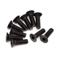 Flat Head Screw M3x10mm (6pcs) 2mm Hex Socket Countersunk