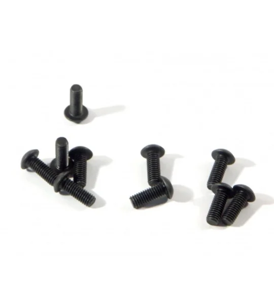 Button Head Screw M3x8mm (2mm Hex Socket - 10Pcs)