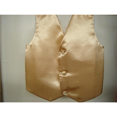 Boys Old Gold Satin Waistcoa..