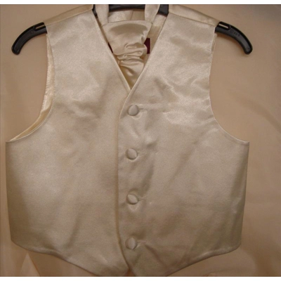 Boys Ivory Satin Waistc..