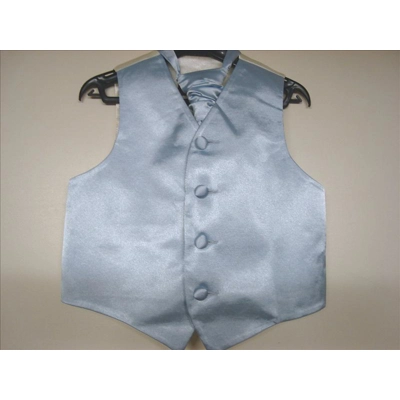 Boys Sky Blue Satin Wai..