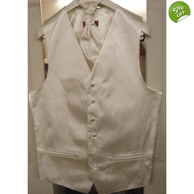 Mens IvoryCream Satin W..