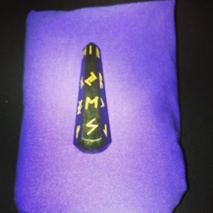 Obsidian Runic Healing Wand