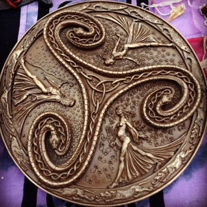 Triple Goddess Triskele wall plaque