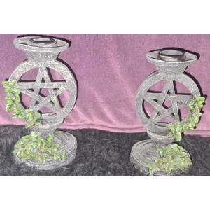 Aged Pantagram candle holder.