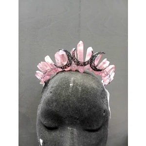 Minerva Pink Florite Crystal Crown