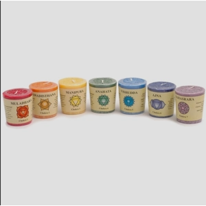 7 Chakra Candle Set (With Essential Oils)