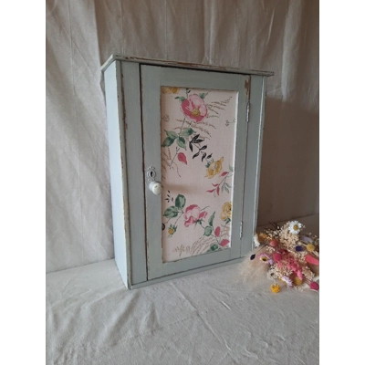 Antique Oak Vintage Shabby Chic Bathroom Wall Cabinet