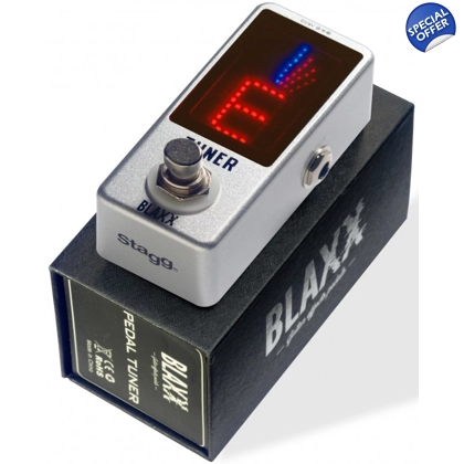 BLAXX auto-chromatic tuner pedal for guitar