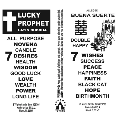 Green all purpose candle latin Buddha and all purpose oil