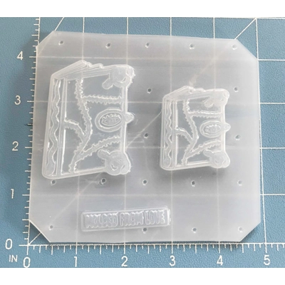 Set Of 2 Witch Books Handmade Plastic Resin Mold